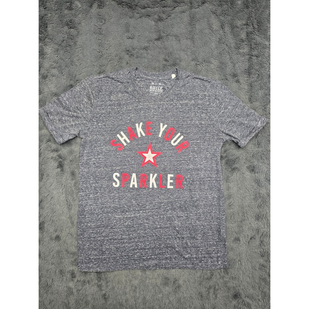 Royce Brand Shake Your Sparkler Graphic Tee Navy Blue Marl Short Sleeve Shirt M